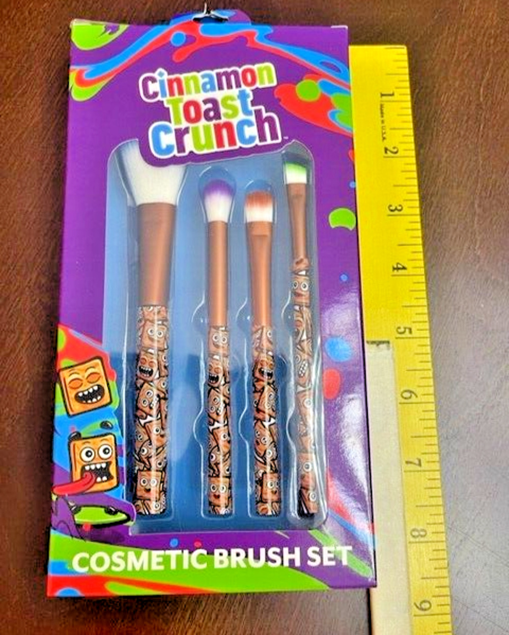 Cinnamon Toast Crunch 4PC Cosmetic Make Up Brush LIMITED EDITION Set